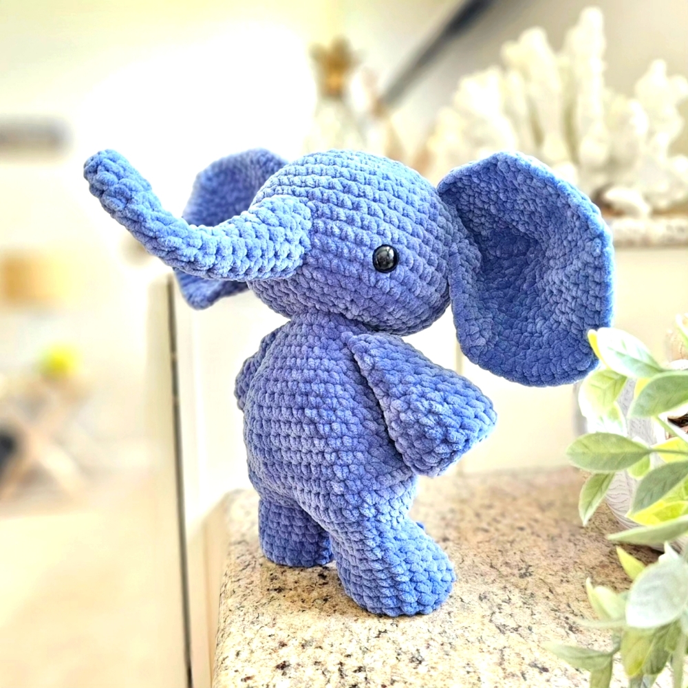 AMIGURUMI WEIGHTED BABY ELEPHANT PLUSH!!